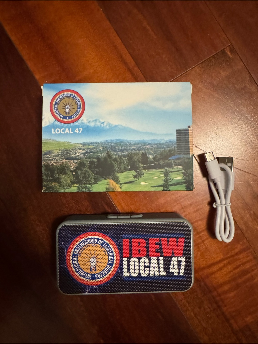 IBEW Local 47 Portable Bluetooth Speaker - Navy & Red